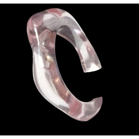 Abstract Pastel Pink Translucent Fashion Ring Size 8 - Picture 12 of 15